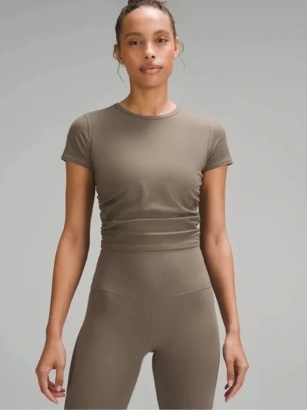 Lululemon All It Takes Ribbed Nulu Short Sleeve Tee Nomad Size 6